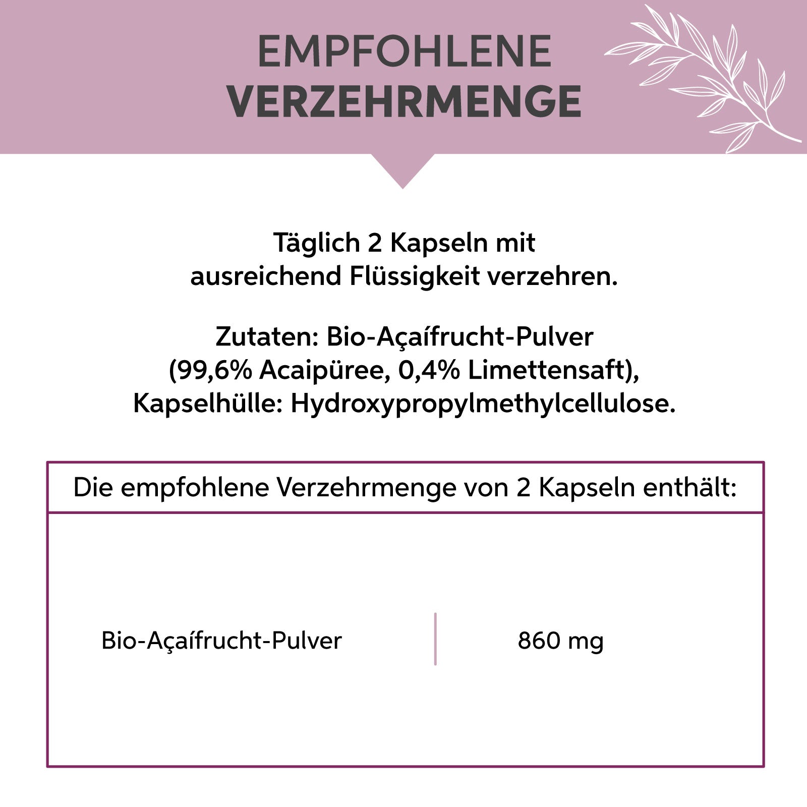Bio Açaí Kapseln
