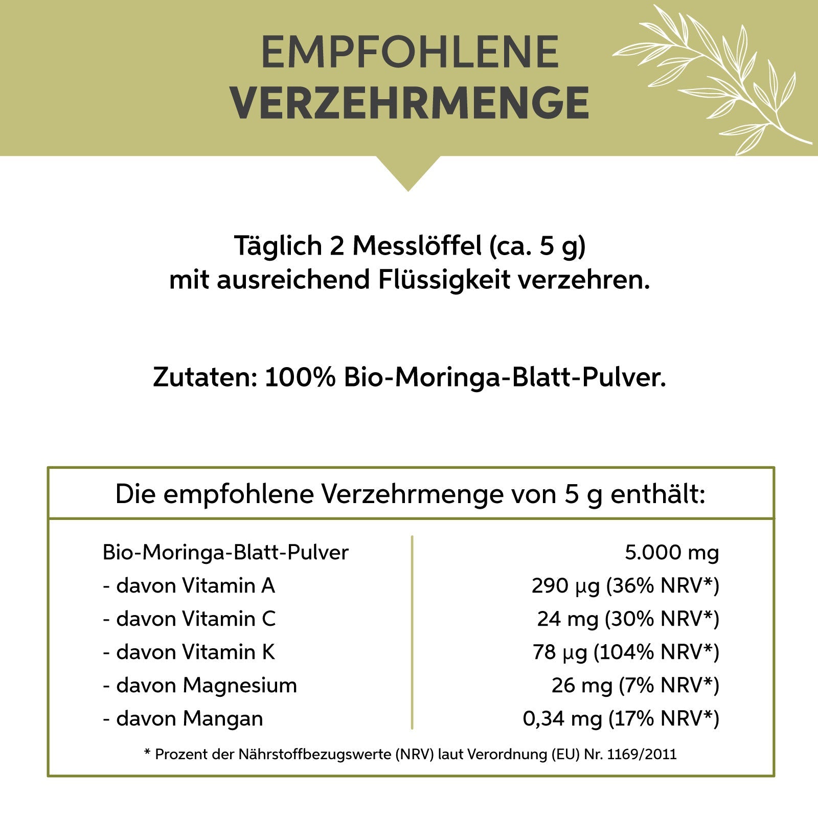 Bio Moringa Pulver