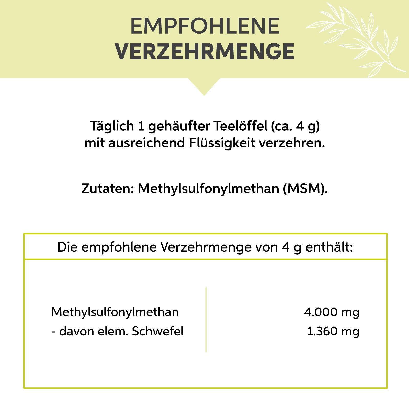 MSM-Pulver
