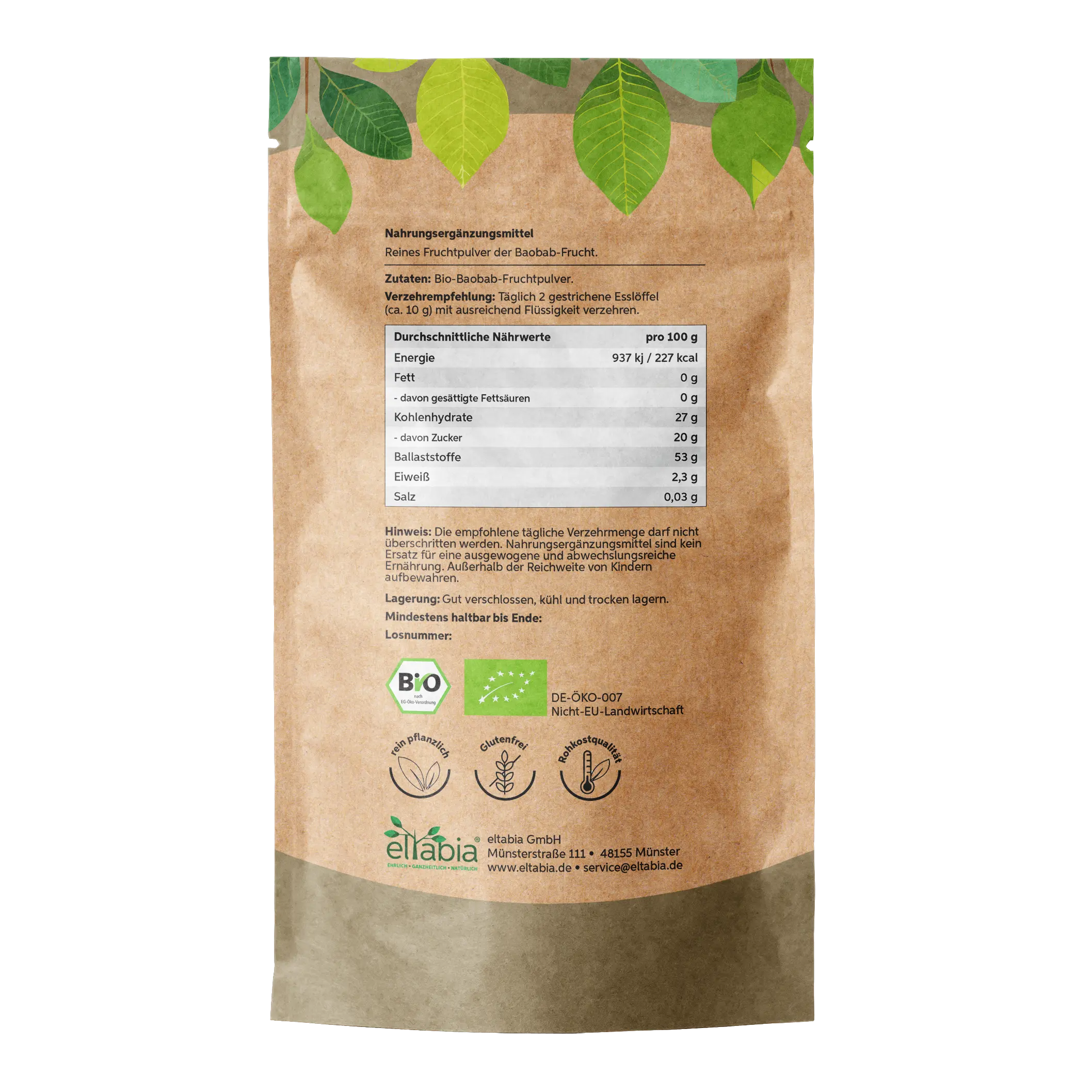 Bio-Baobab Pulver