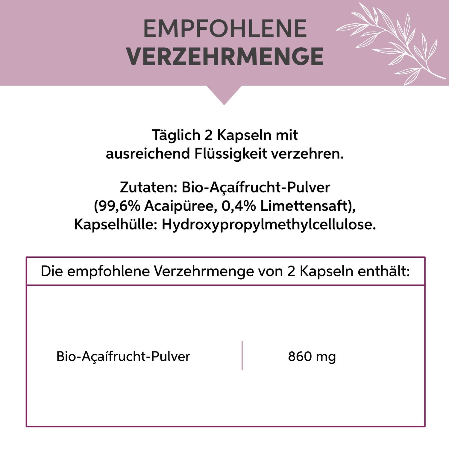Bio Açaí Kapseln