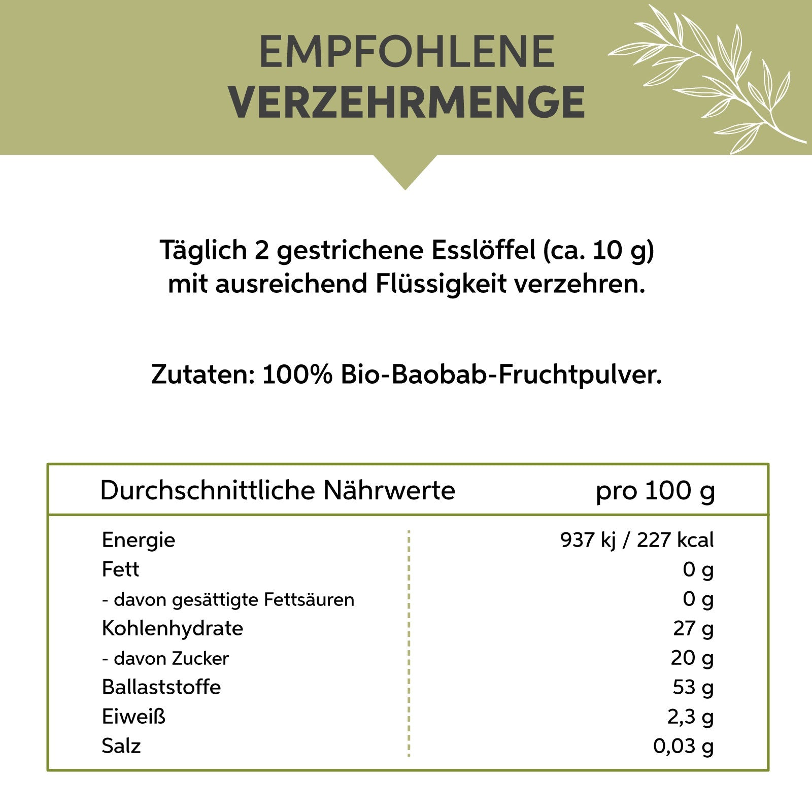 Bio-Baobab Pulver