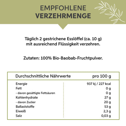 Bio-Baobab Pulver