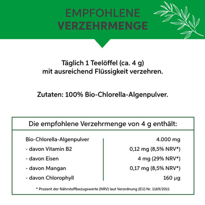 Bio Chlorella Pulver