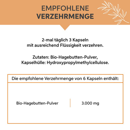 Bio Hagebutten Kapseln