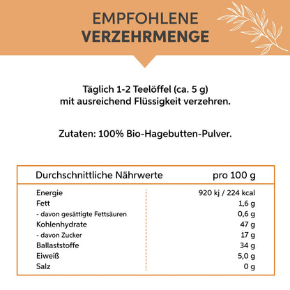 Bio Hagebutten Pulver