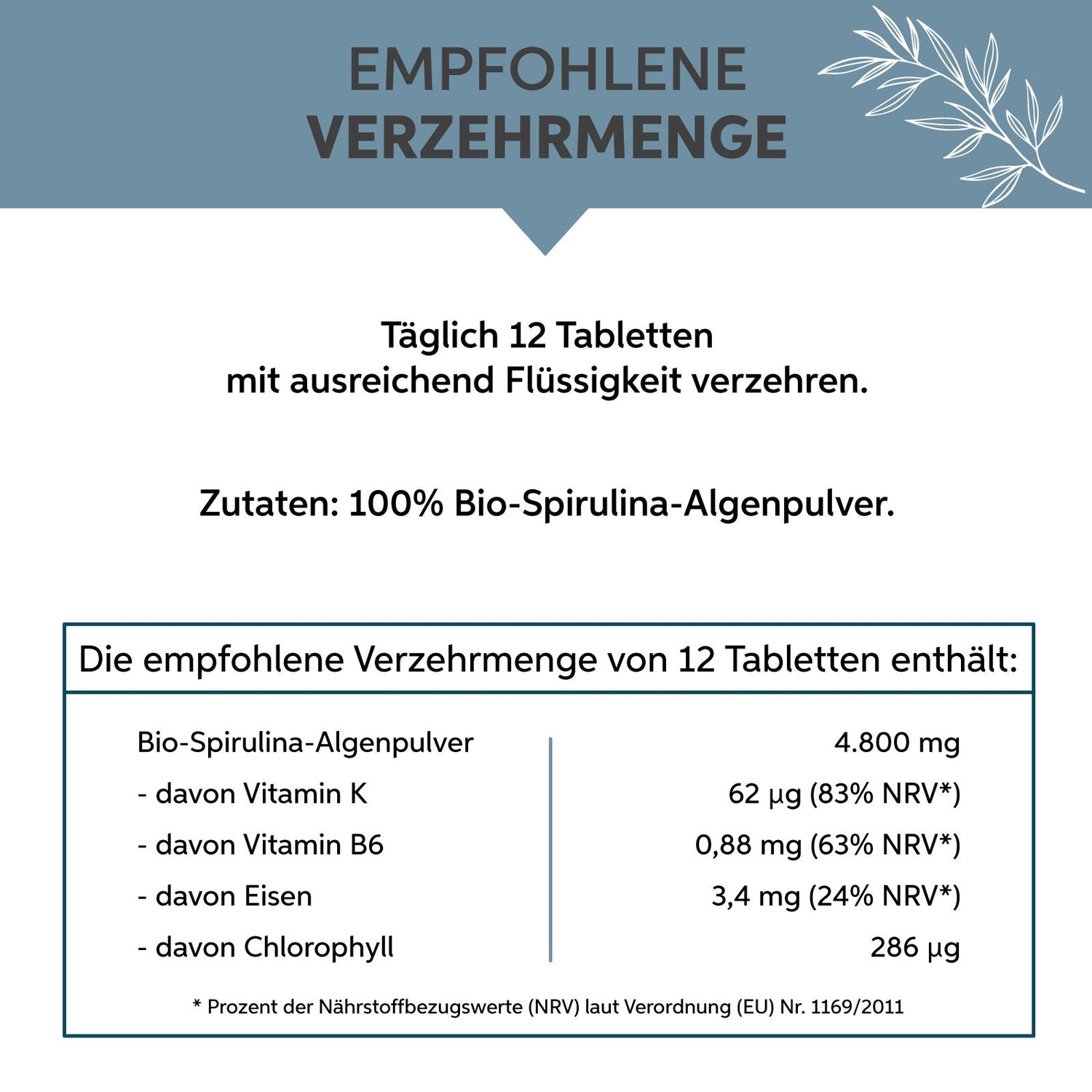 Bio Spirulina Presslinge