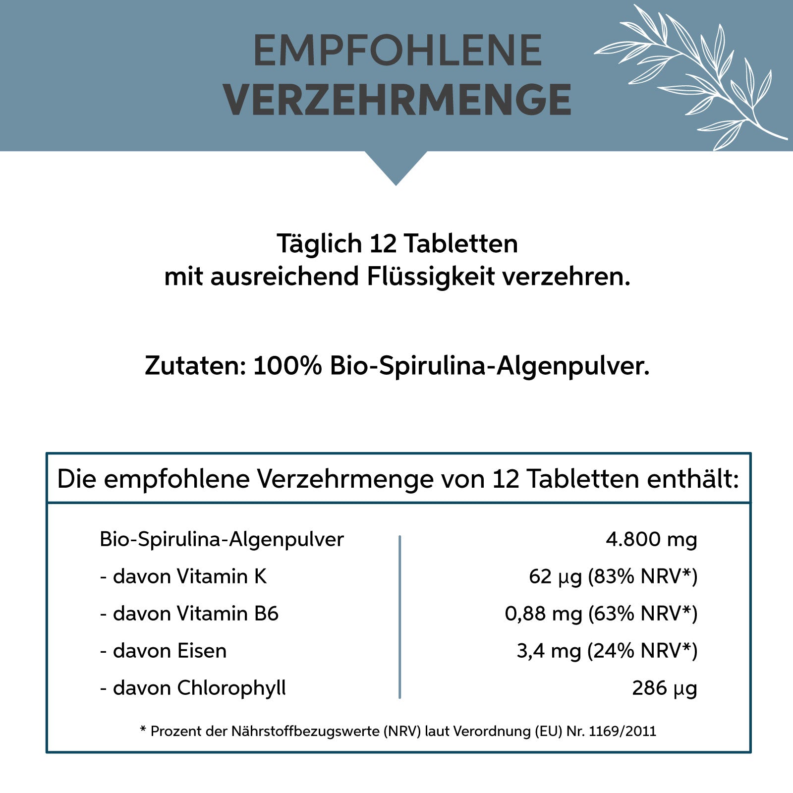 Bio Spirulina Presslinge