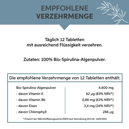 Bio Spirulina Presslinge