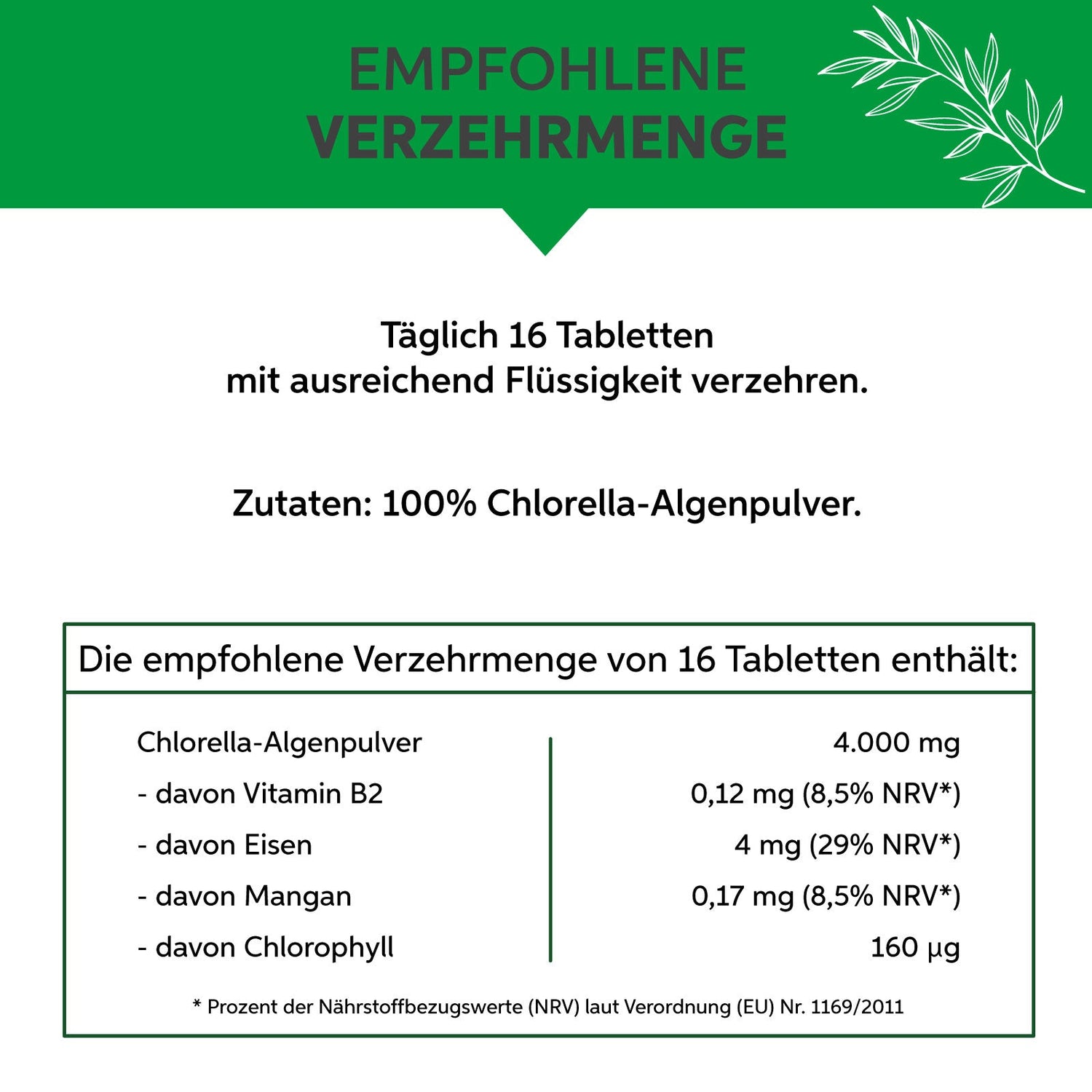 Bio Chlorella Presslinge