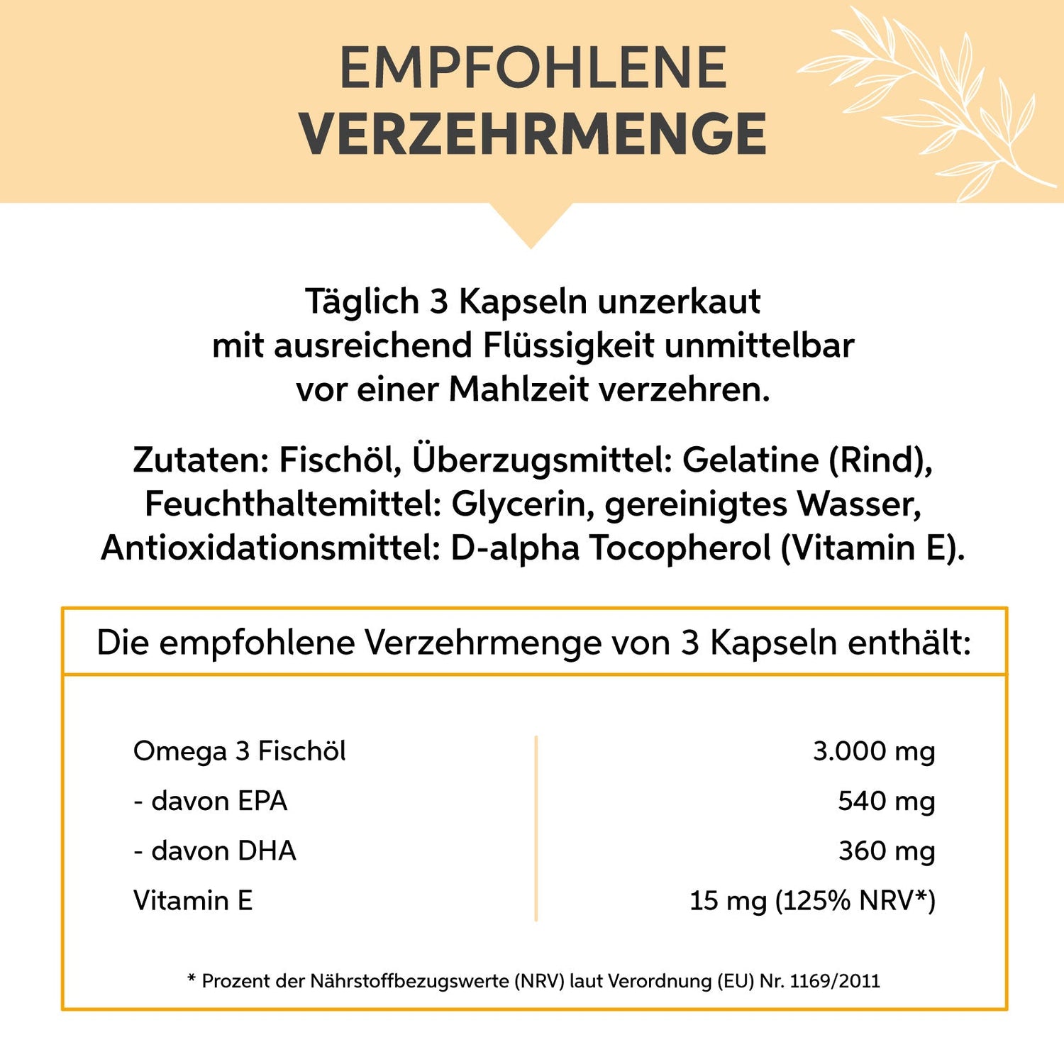 Omega 3 Fischöl Kapseln 1000mg
