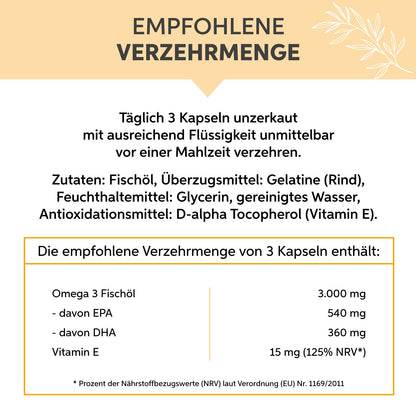 Omega 3 Fischöl Kapseln 1000mg