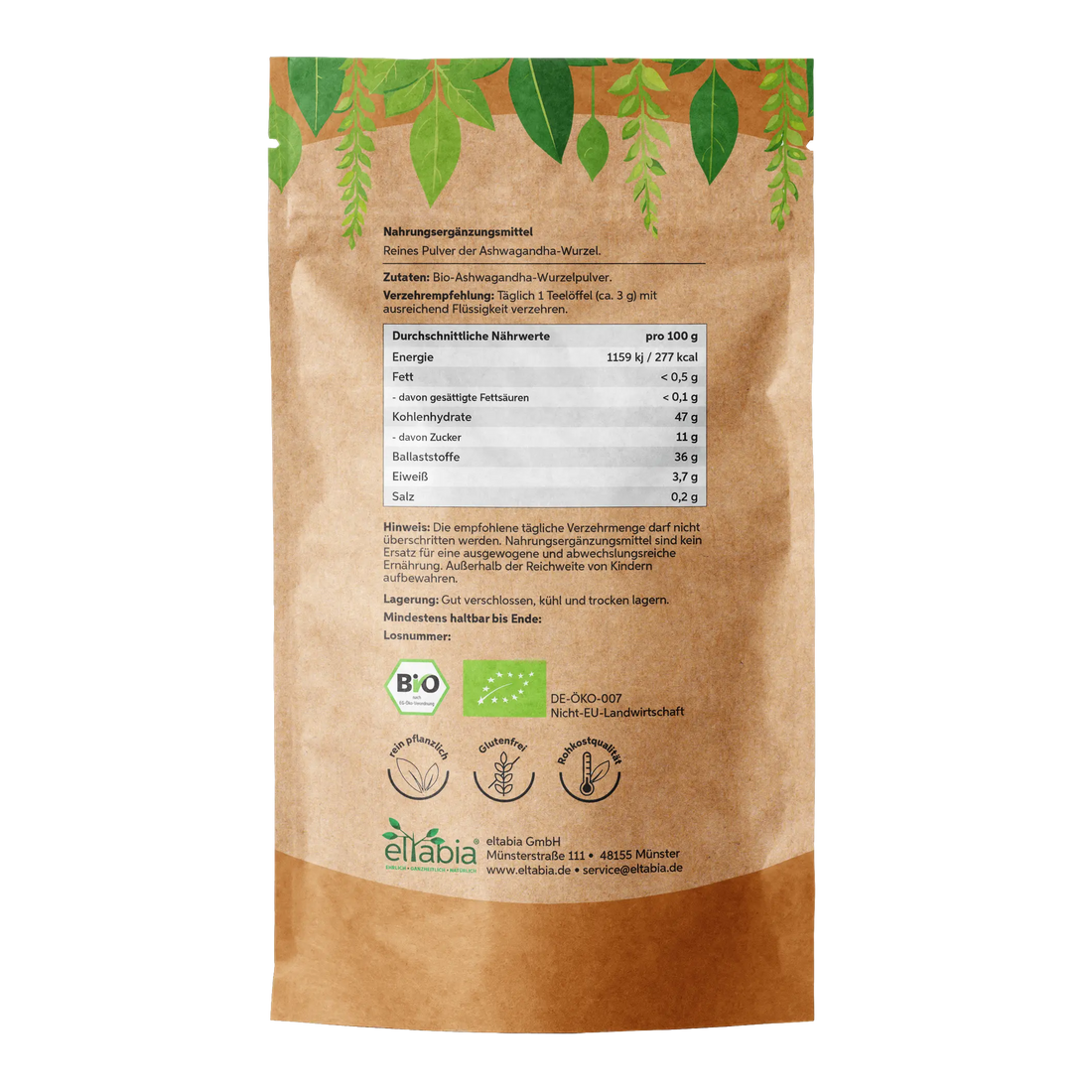 Bio-Ashwagandha Pulver