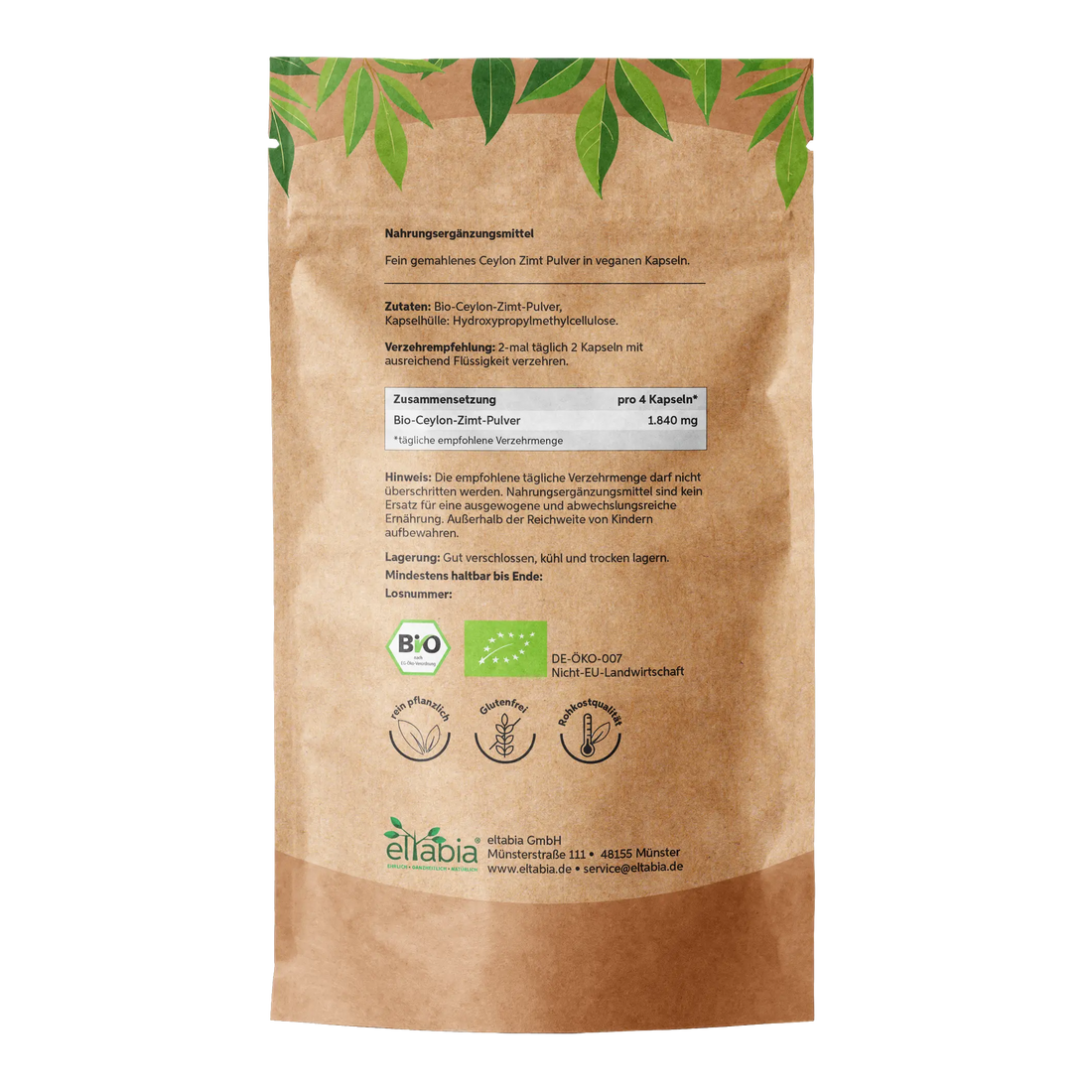 Bio Ceylon Zimt Kapseln