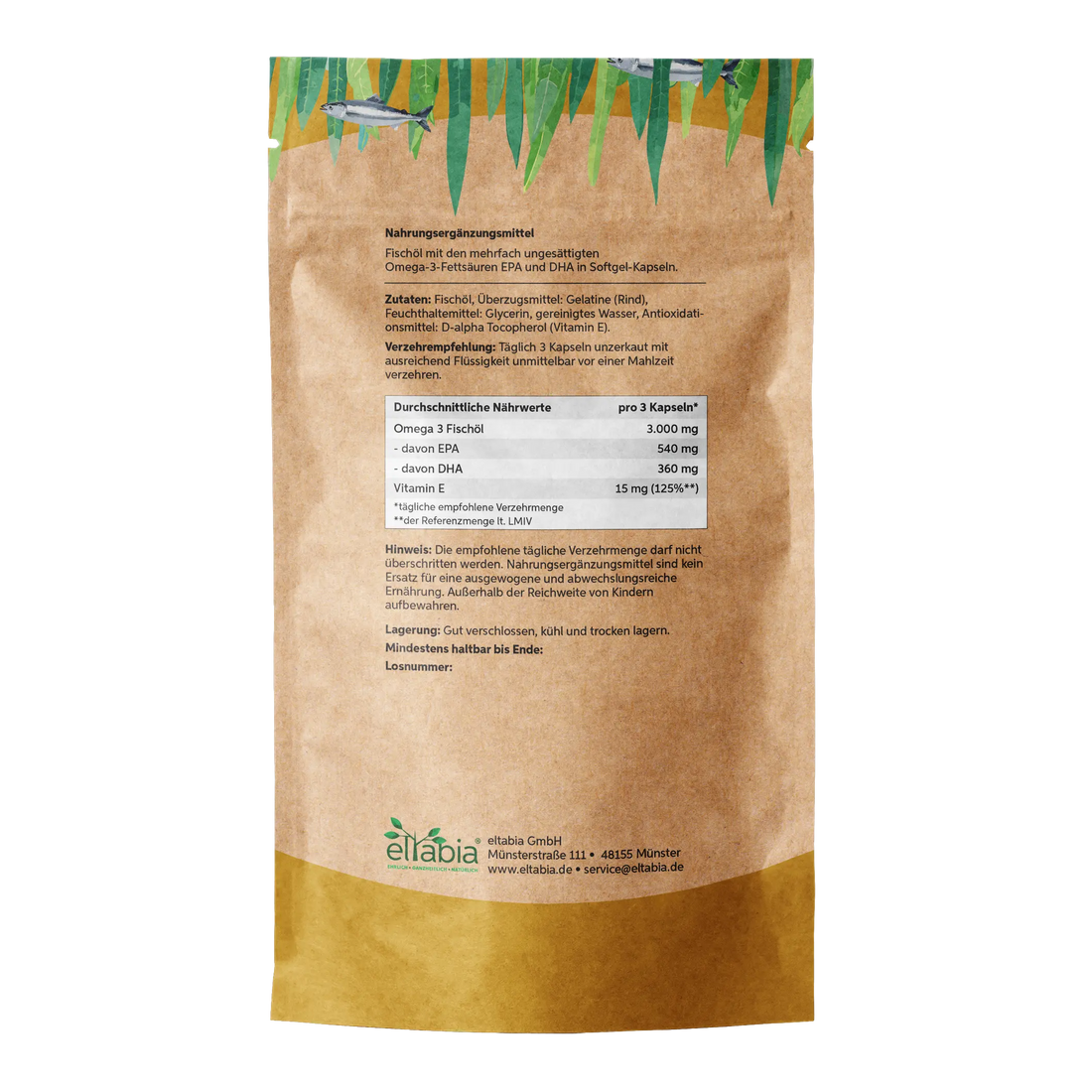 Omega 3 Fischöl Kapseln 1000mg